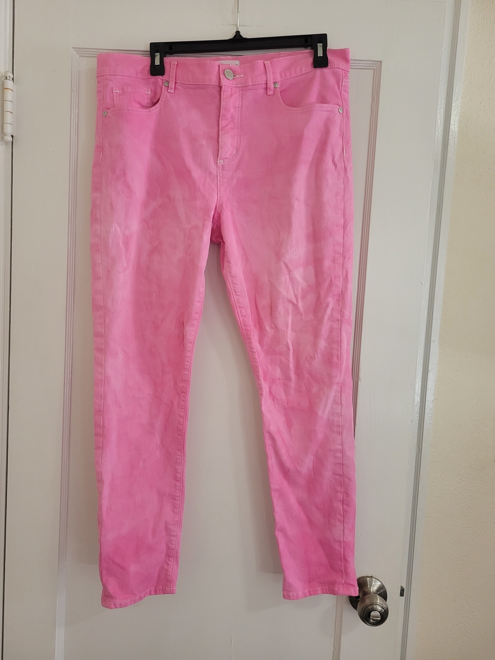 Loft Neon pink Everyday Skinny Jeans